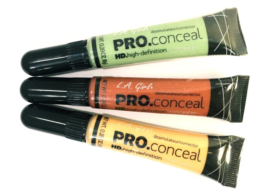 L.A. Girl Conceal HD Orange, Green, Yellow Correctors Review, Swatches, Demo