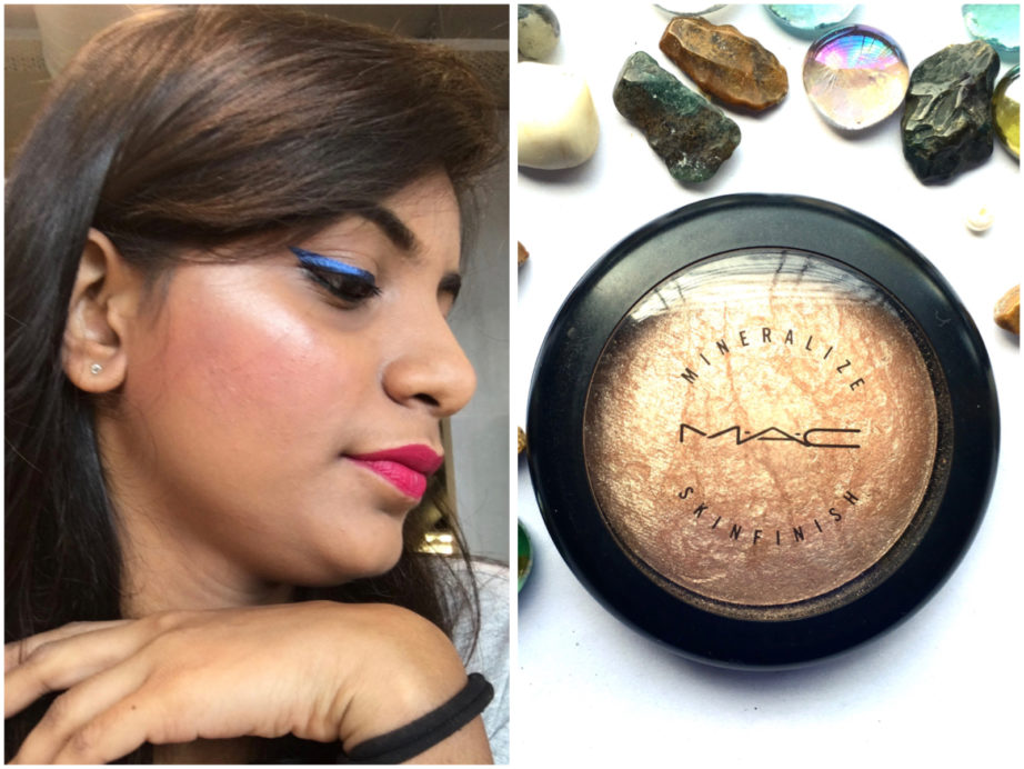 MAC Soft & Gentle Mineralize Skinfinish Highlighter Review Swatches on face