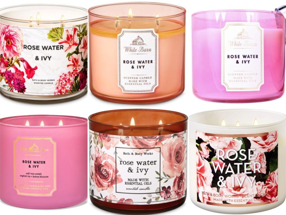 Bath & Body Works Rose Water & Ivy 3 Wick Candle Review