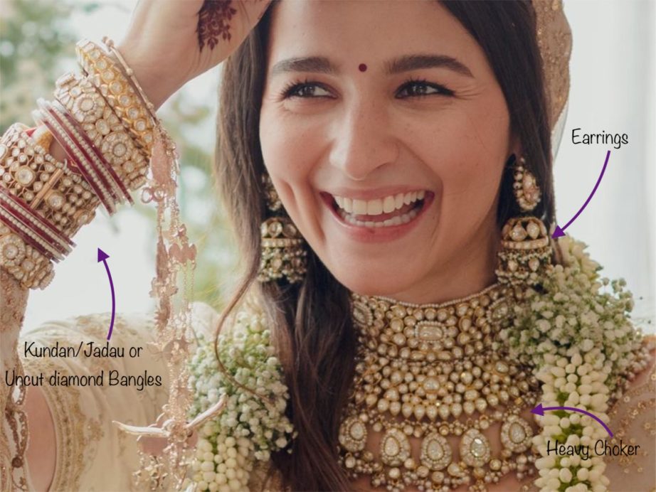 Alia Bhatt's Infinity Mangalsutra, Infinity Carat Ring, Jewellery, Lehenga,  Saree, Kalira and Hair - All clear Wedding, Mehendi photos, details